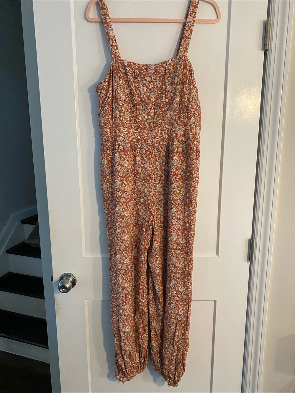 Universal Thread  Floral Sleeveless Jumpsuit Smocked back